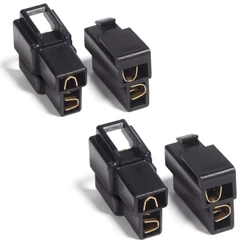 Kit 2 Conectores 2 Vias Com Trava Technoise Som Automotivo