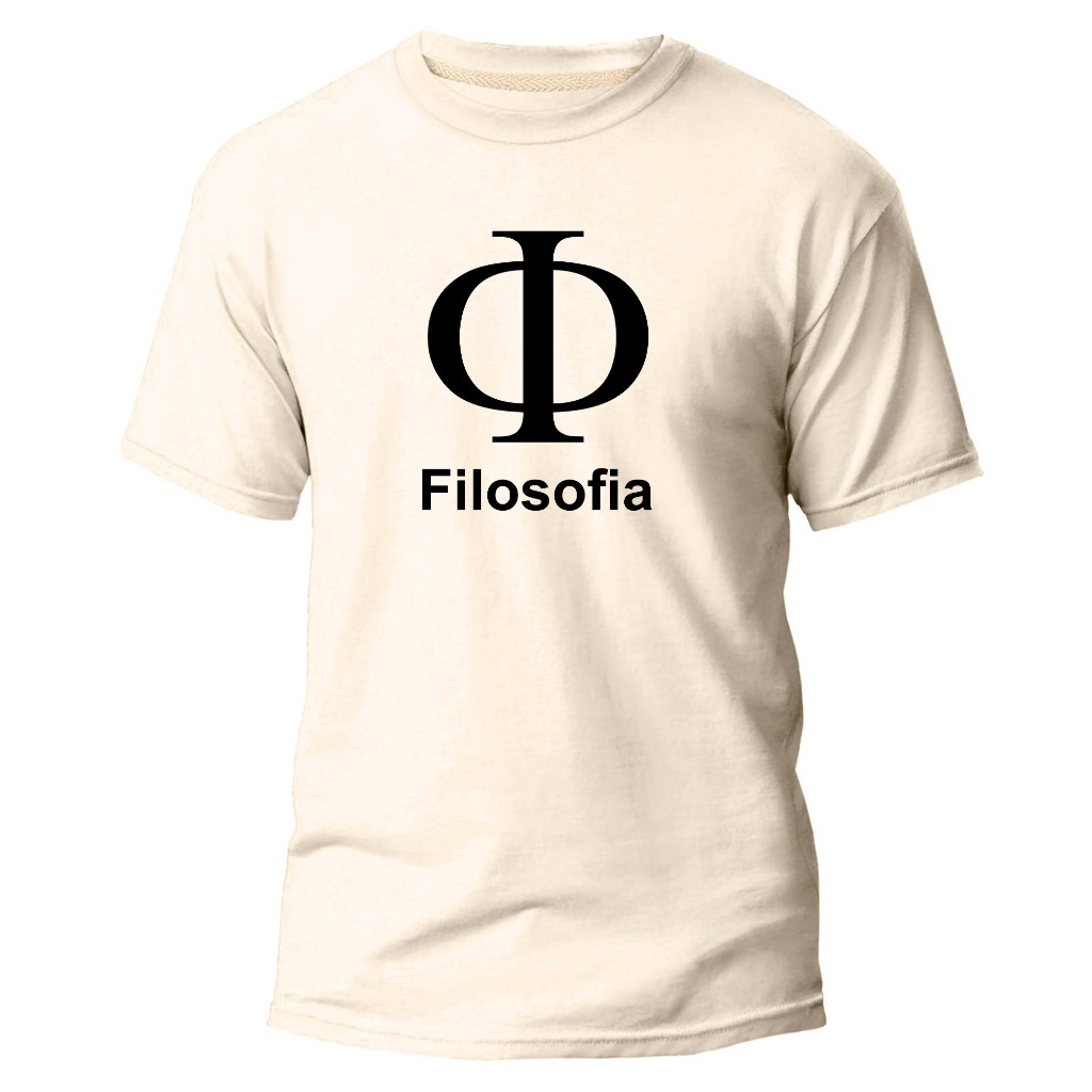 Camiseta Masculina Estampada 100%  Algodão Para Uniforme de Faculdade Curso Filosofia Academia Casual Trabalho