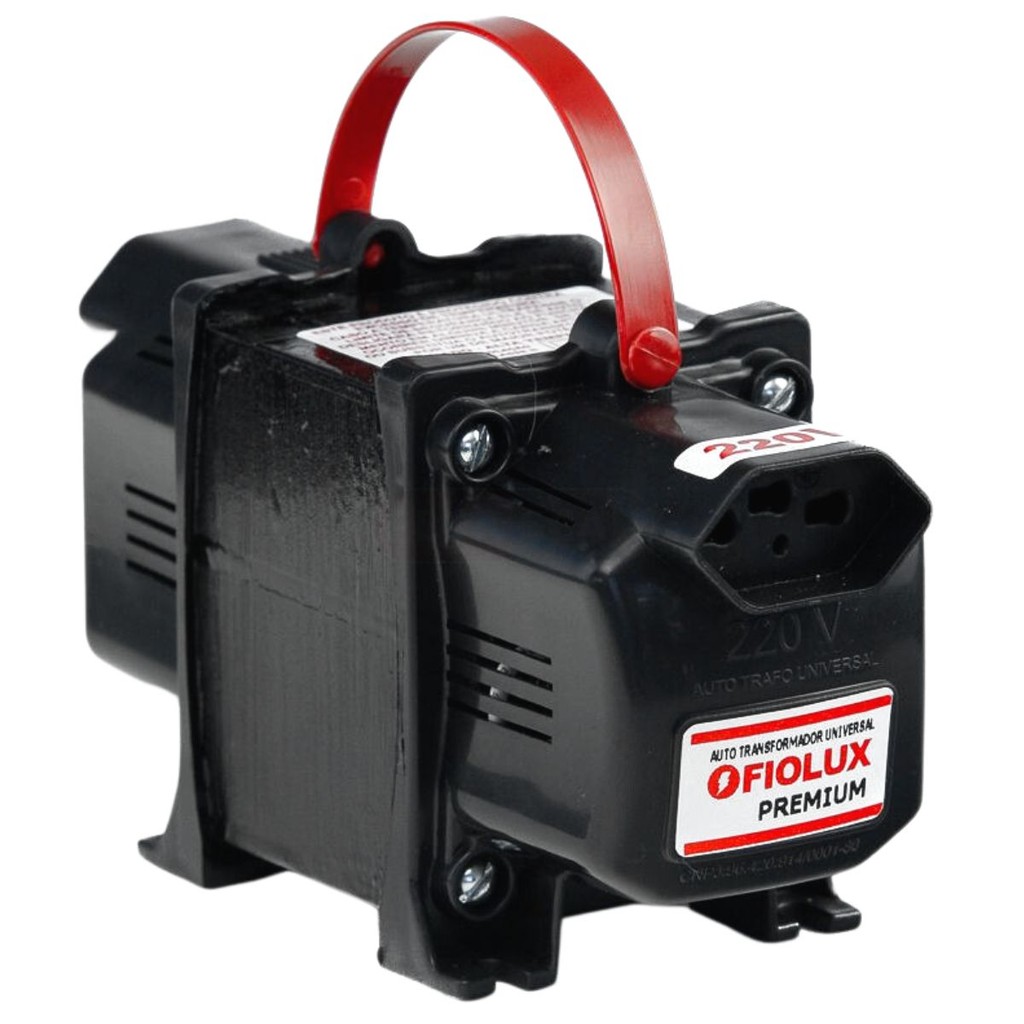 Auto Conversor Transformador 500 Voltamperes Fiolux Com Tomadas Bivolt 127V/220V Para Monitores ou Carregadores