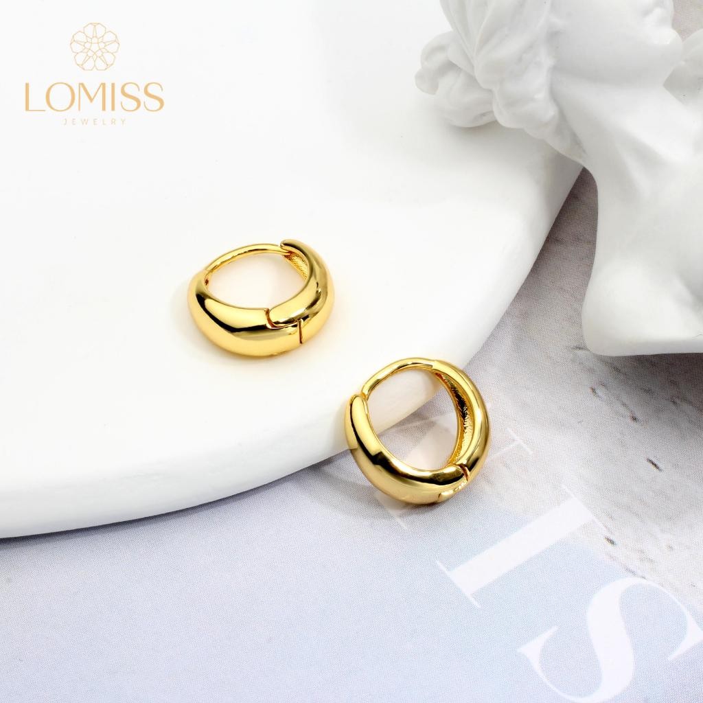 Brinco Delicado Elegante Femenino Argola Folheado Ouro 18k a Platina Luxo em Oferta na Shopee