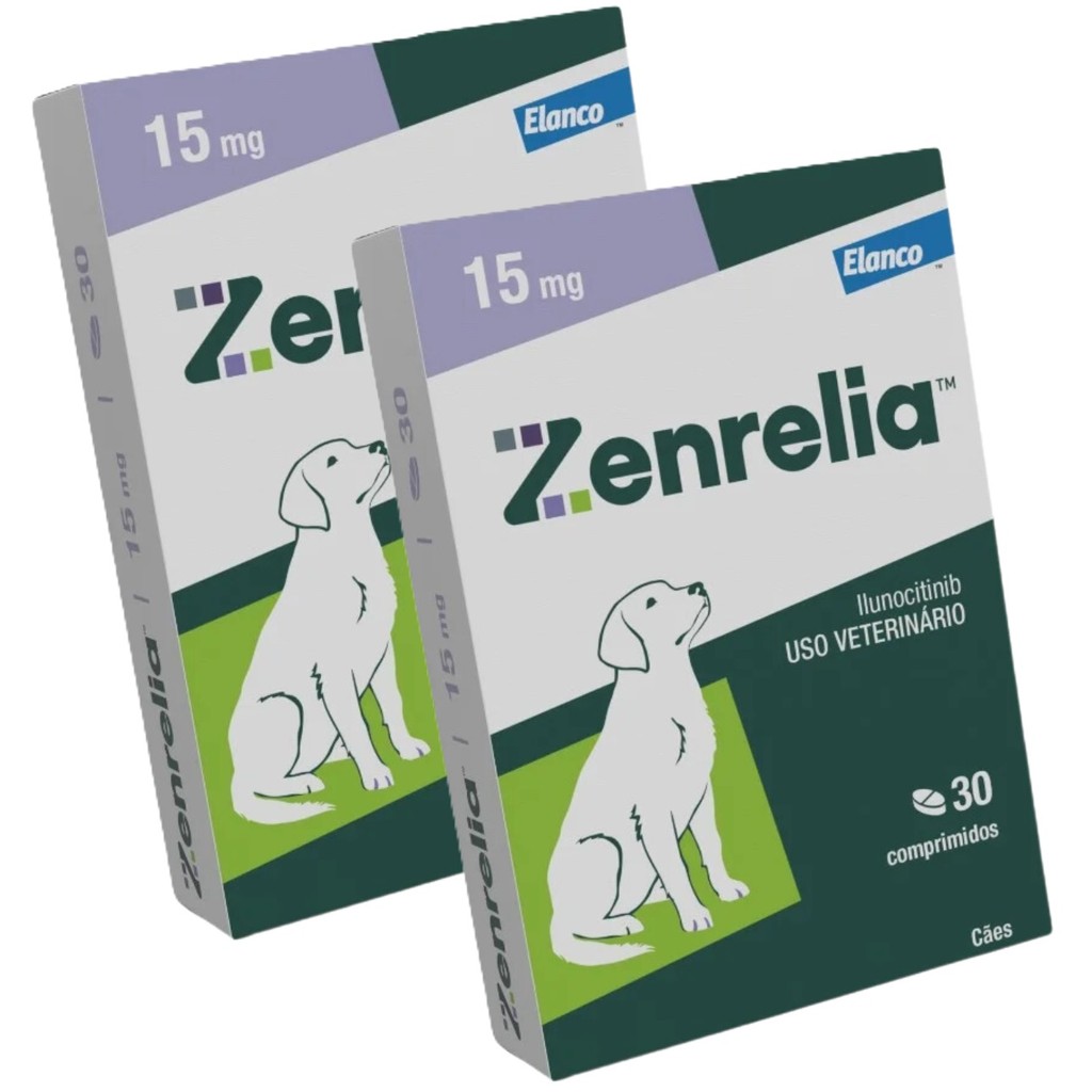 Kit 2 Zenrelia 15mg Dermatológico Elanco para Cães - 30 Comprimidos em Oferta na Shopee