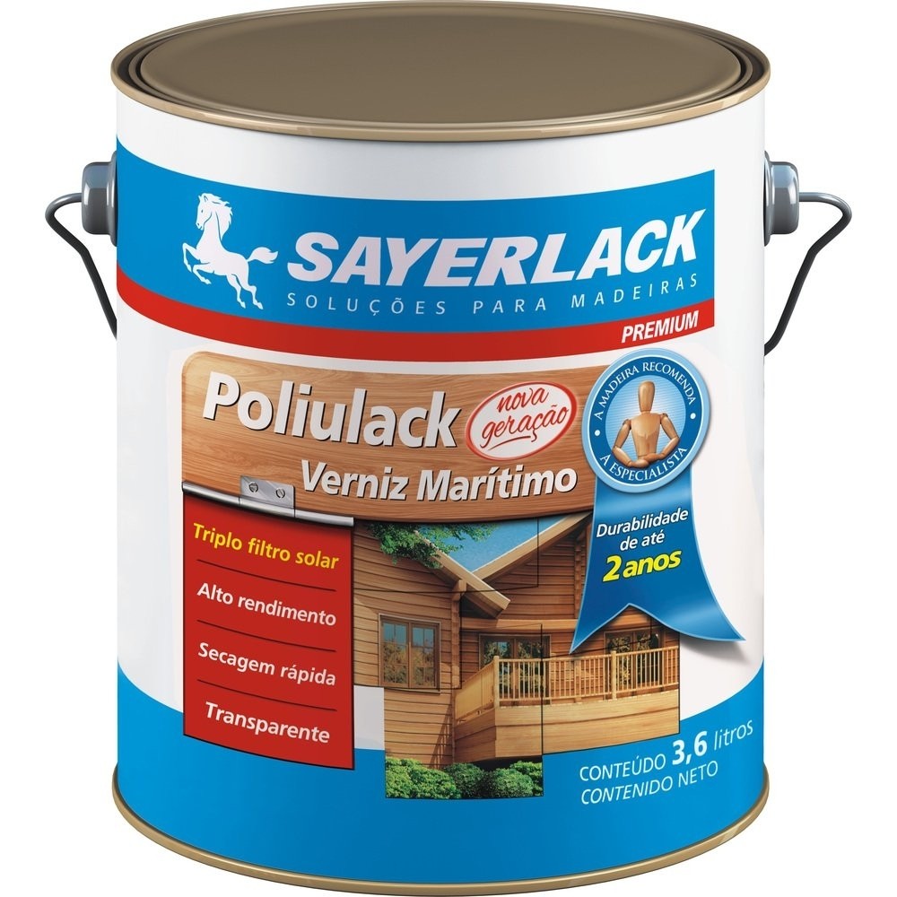 Verniz Sayerlack Marítimo Poliulack Acetinado 3,6L em Oferta na Shopee