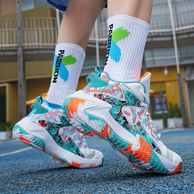 Em Estoque Tênis De Basquete Esportivo Confortável Respirável Treinamento Atlético Masculino Zapatos De Mujer Tendencia