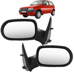 PAR Retrovisor Uno Fire 4 Portas 2006 a 2010 Sem Controle