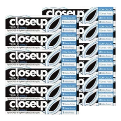 Kit 12 und Creme Dental Close Up Triple Hortelã 70g