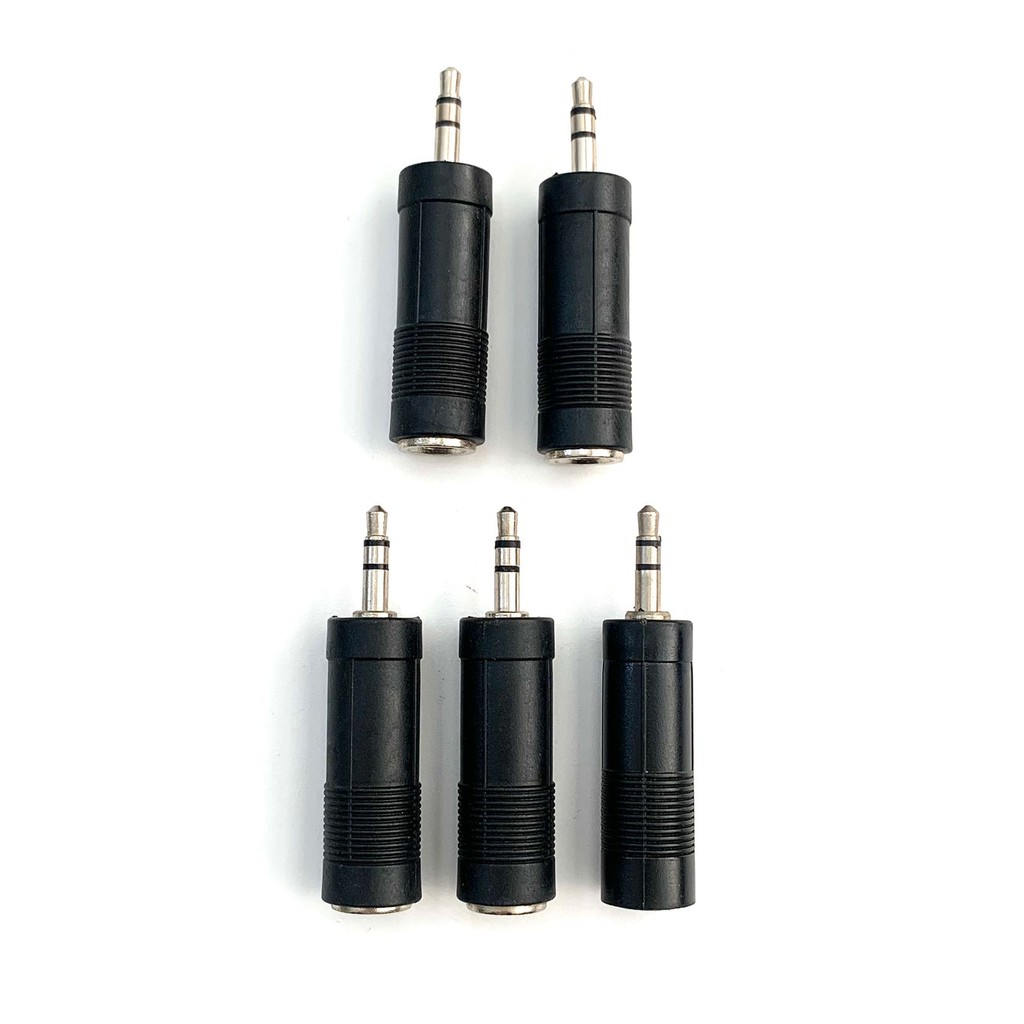Kit 05 Adaptador P10 Fêmea X P2 Macho Stereo Auxiliar Som