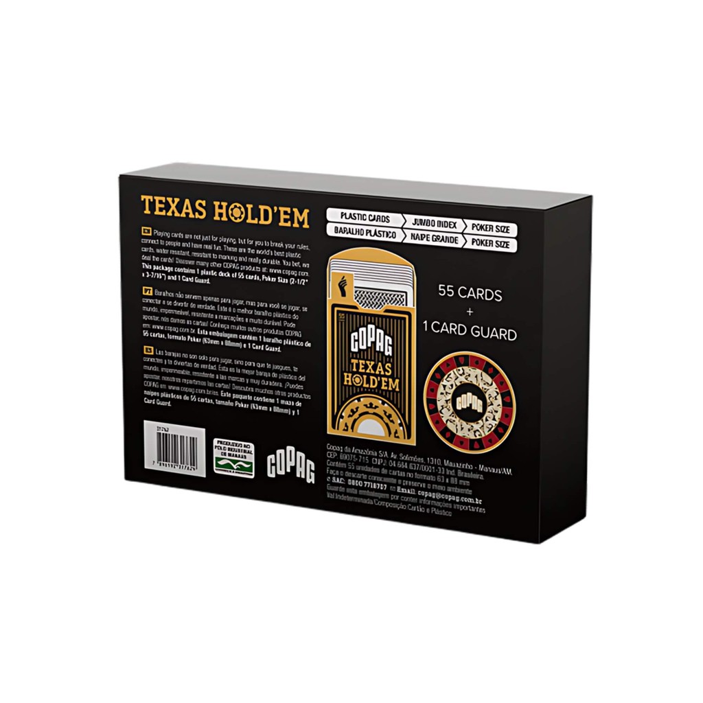 Jogo de Cartas Pro Texas Hold'Em Com Card Guard Copag - 31763 · foto 2