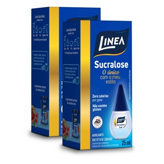 Kit 2 Adoçantes Sucralose Líquido Linea 25ml em Oferta na Shopee