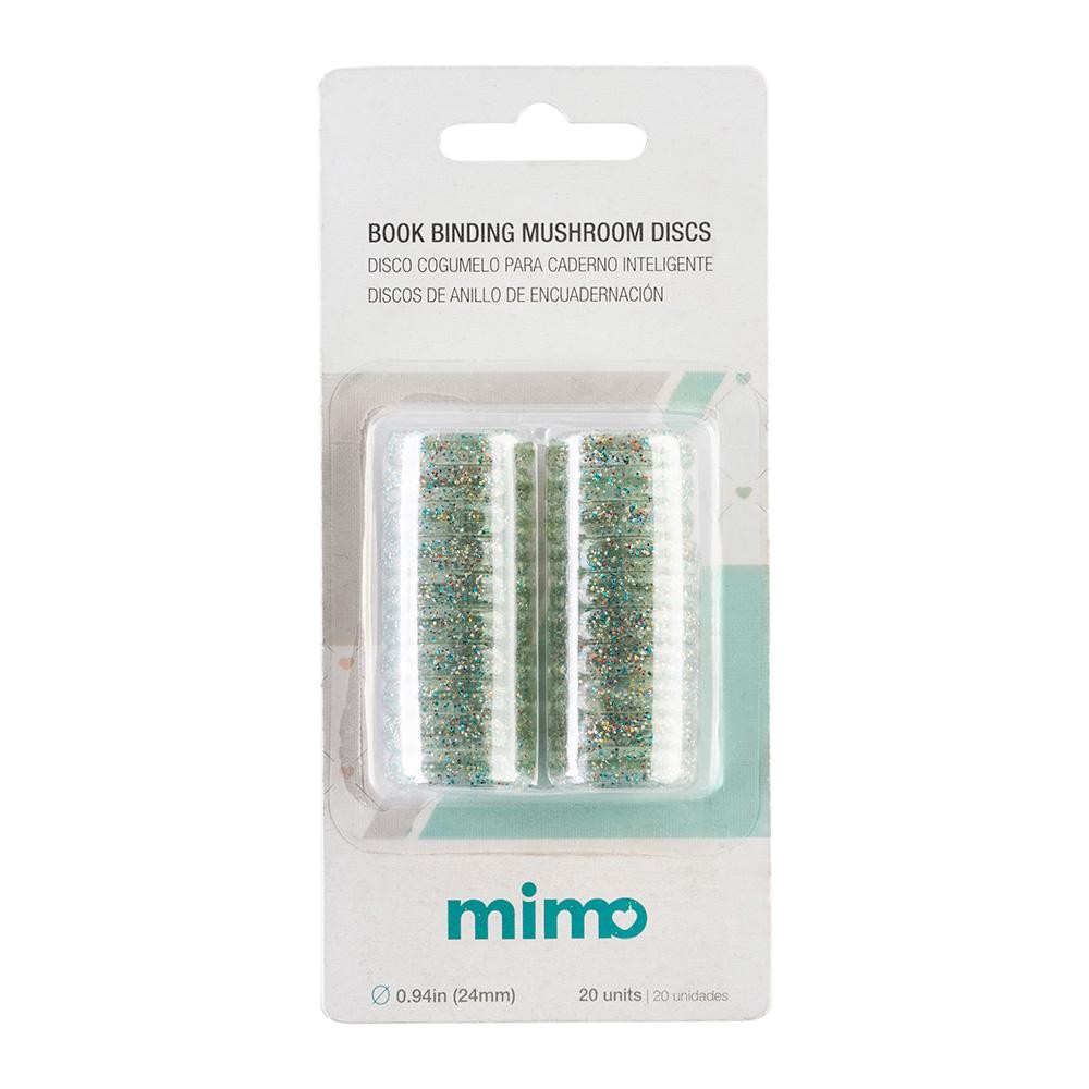 Disco Cogumelo para Caderno Inteligente Glitter Iridescente Mimo - 24 mm - 20 Unids em Oferta na Shopee