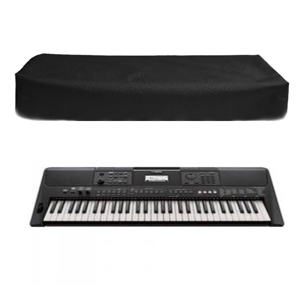 Capa Para Teclado Musical PSR-S750 Preta Impermeável Flanelado Uv