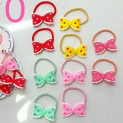 Kit 10 Peças elástico de cabelo infantil muitos modelos