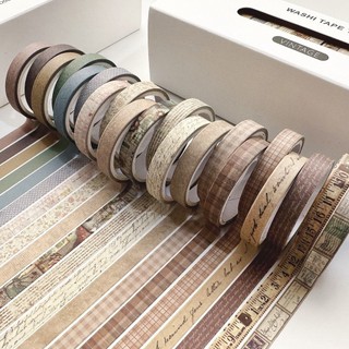 Conjunto De Fita Washi Vintage , 20 Rolos , Letras Florais , Flor Botânica , Fitas Decorativas Graváveis Para Scrapbooki