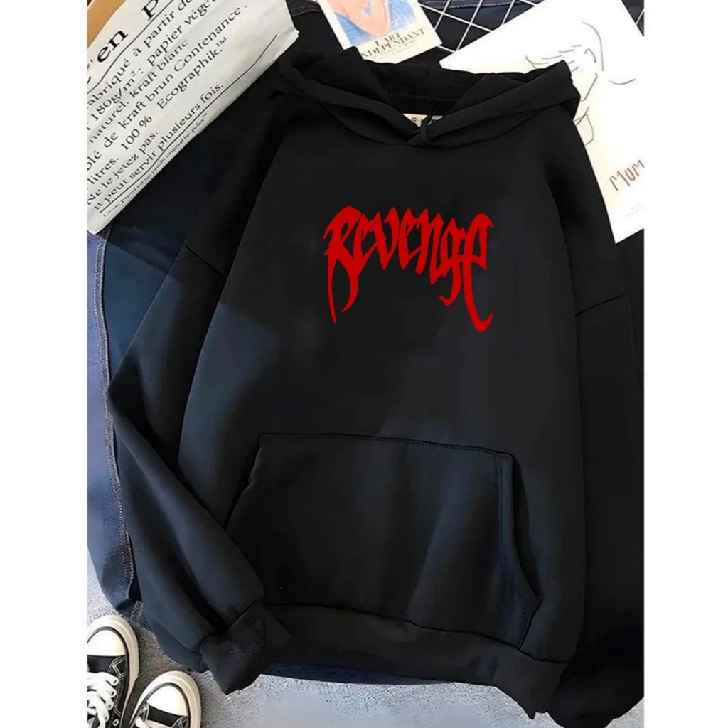 Moletom Canguru Algodão Blusa Inverno Casaco Confortável Premium Revenge XXXTENTACION Trap HIp-Hop Rap Casual
