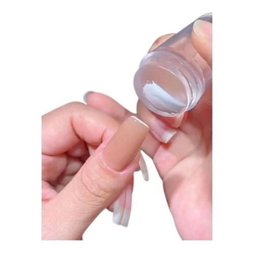 Carimbo para Francesinha Silicone Transparente Para Carimbo de Unha