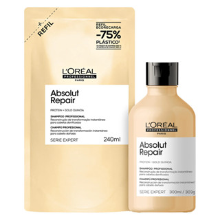 KIT REFIL + SHAMPOO ABSOLUT REPAIR LORÉAL PROFESSIONNEL SERIE EXPERT em Oferta na Shopee