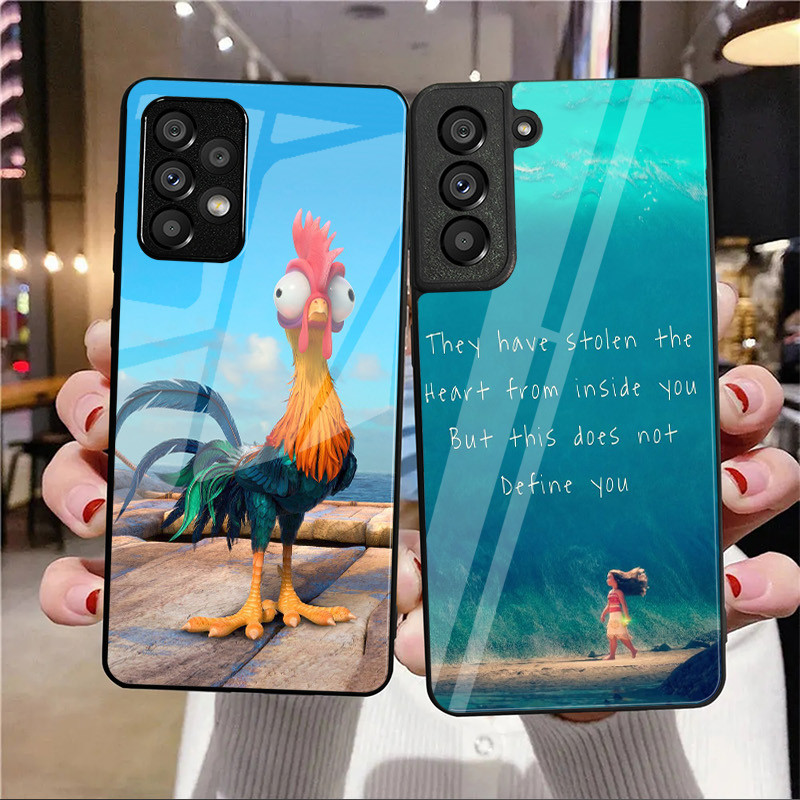 Moana 02 Capa De Telefone De Vidro Para Samsung Galaxy A14 A16 A30 A22 A32 A33 A34 A40 A42 A55 4G A52 A53 A54 A70 A71 A7