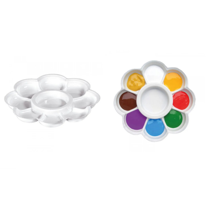 Bandeja Paleta Godê Flor Para Pintura REF. 561 8 Cavidades Condor