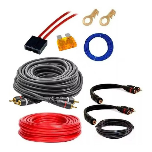 Kit Fiação Instalação Modulo Taramps 400x4 400.4 400w 4mm