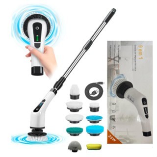 (KWW) Novidade! Escova De Limpeza Elétrica 7 Em 1 e 9 em 1Giratória Recarregável.