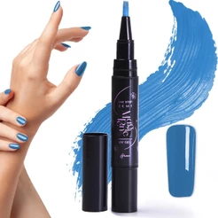 Caneta Esmalte Gel 3 em 1 Gel LED UV Base Top Coat Nail Art Gwen Envio Rápido
