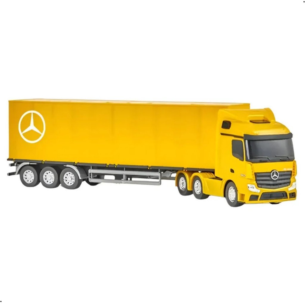 Caminhão Brinquedo Mercedes Benz Bau Actros Articulada Usual Brinquedos