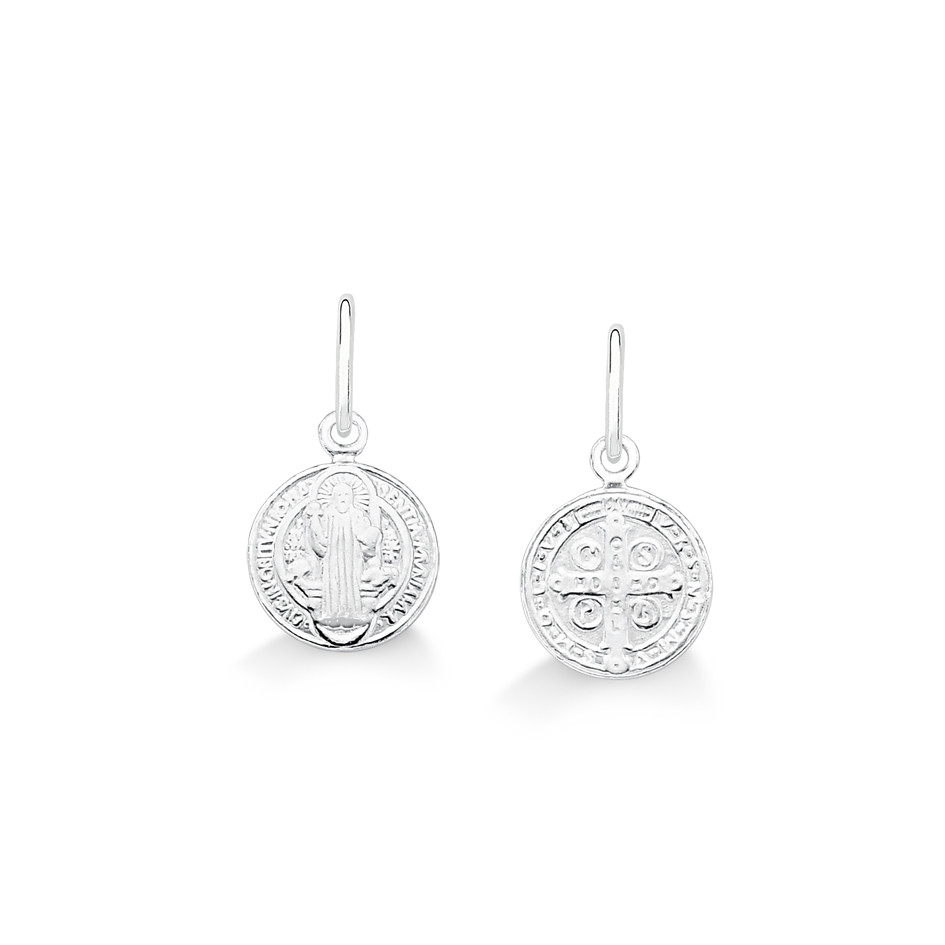 Pingente Medalha São Bento Pequeno Prata 925 em Oferta na Shopee