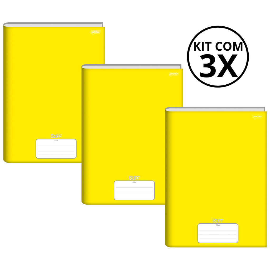 Kit Com 3 Caderno Brochura 96 Fls Pautado Capa Dura - Stiff KITS:KIT 08 em Oferta na Shopee