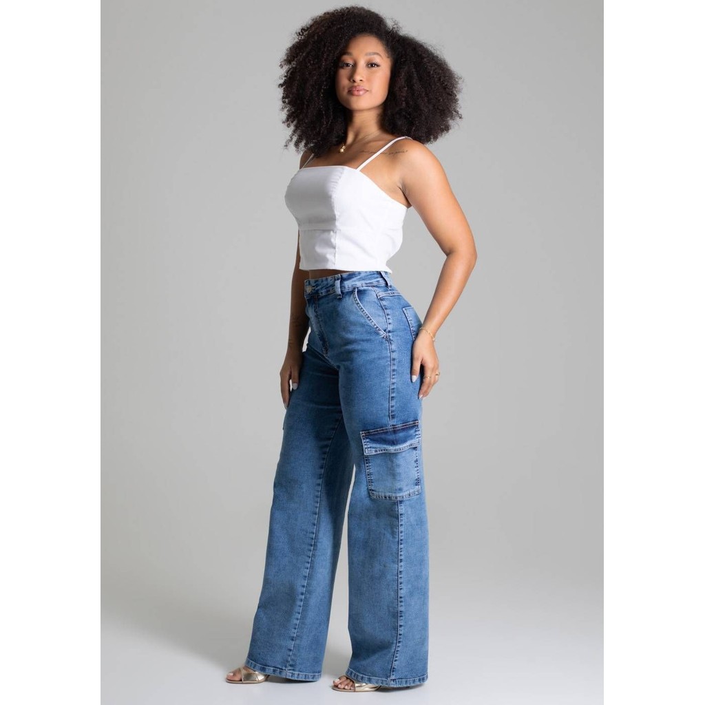 Calça Jeans Sawary Wide Leg - 277869