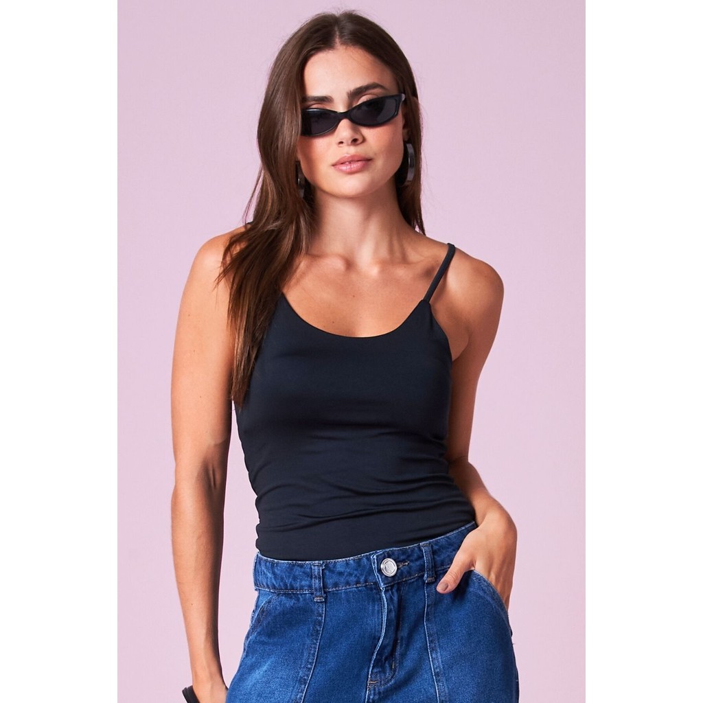 Regata Básica Feminina Planet Girls Preto - Women Clothes