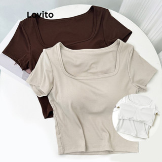 Lovito Camiseta Casual Lisa Básica Para Mulheres LNE24089 (Multicolorido) em Oferta na Shopee