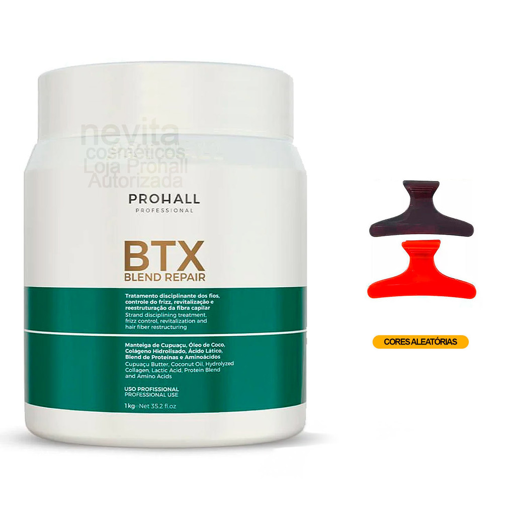 Blend Repair Prohall Hidrata e Alinha Fios 1kg +2 Presilhas