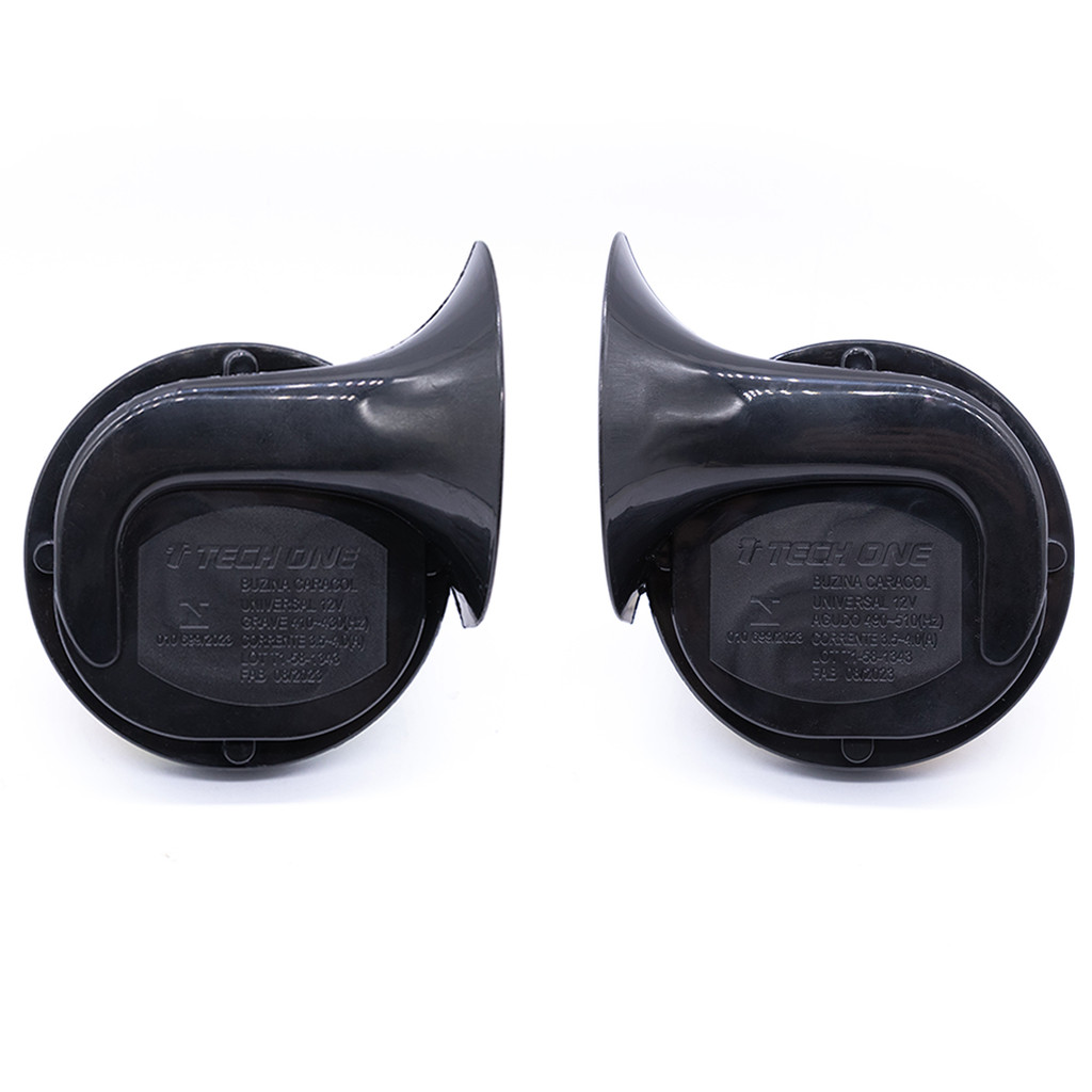 Imagem BUZINA T1 12V CARACOL DUPLA 2 TERM GRAVE/AGUDO PAR