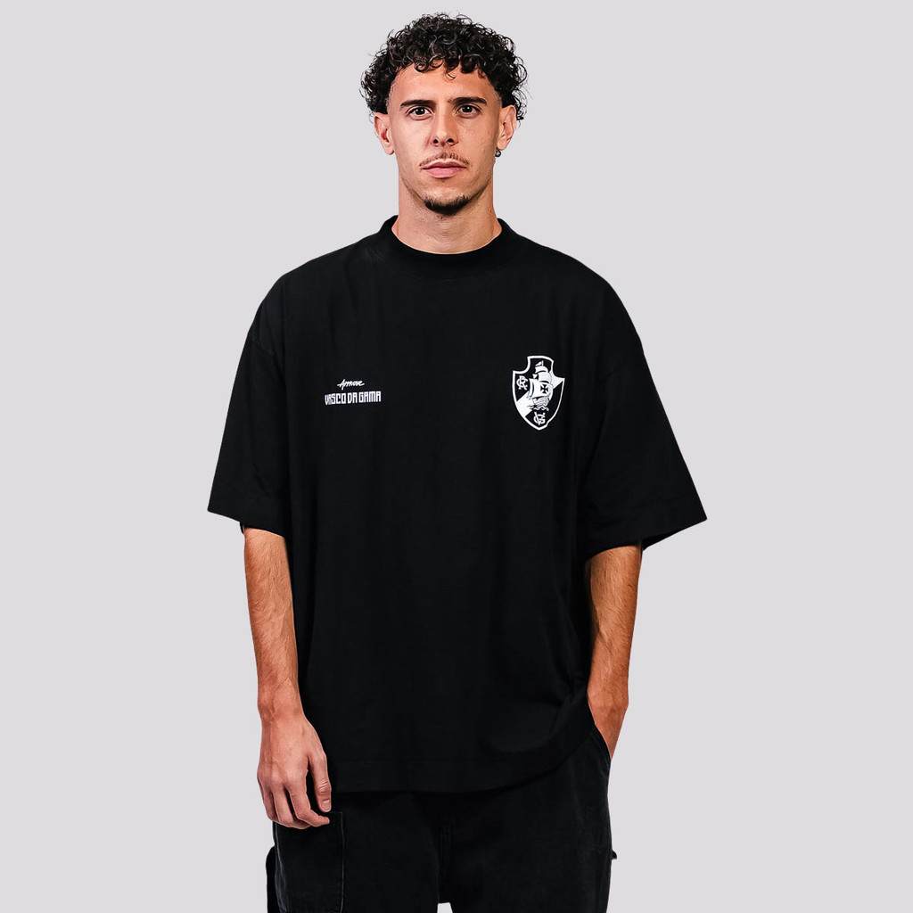 Camiseta Approve Huge Vasco Almirante Preta em Oferta na Shopee