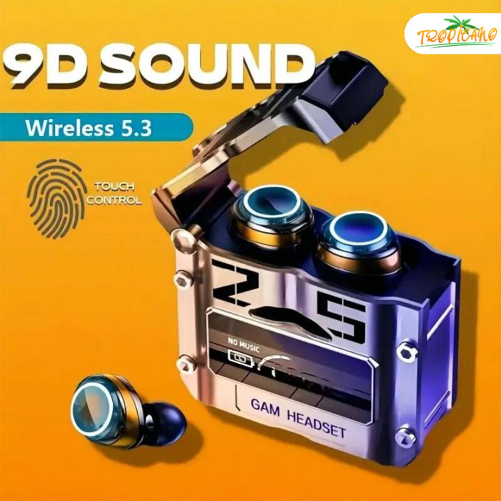 Novo estilo TWS M25 azul fone de ouvido 5.3 sem fio à prova dwireless água 9D estéreo esportes fones LED Microphoe