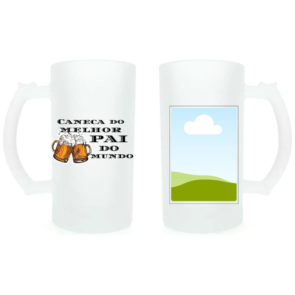 Caneca Chopp Jateada Feliz Dia Dos Pais - Caneca 475ml - Caneca Dia Dos Pais