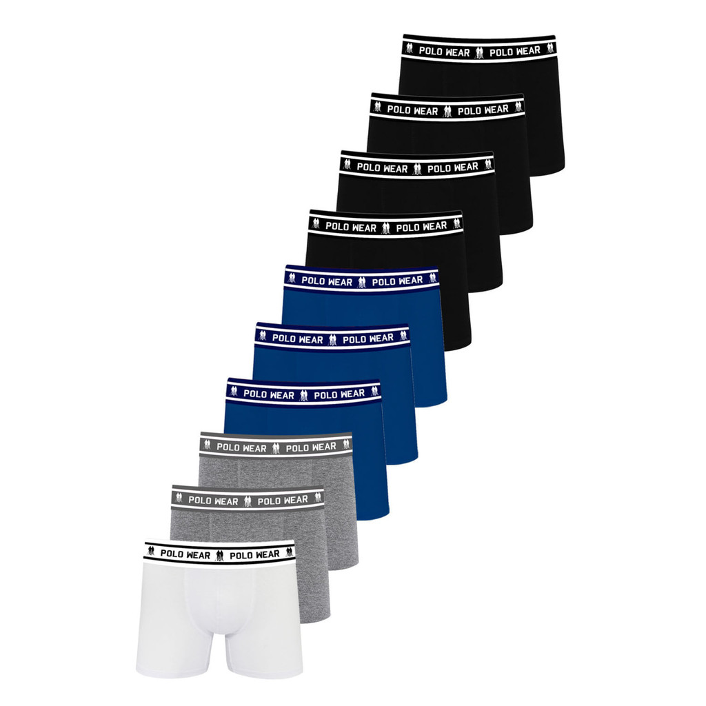 Kit 10 Cuecas Algodão Sem Costura Polo Wear Sortido - Men Clothes
