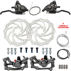 Kit Freio A Disco + Alavanca Passador Rapid Fire 21v Bike