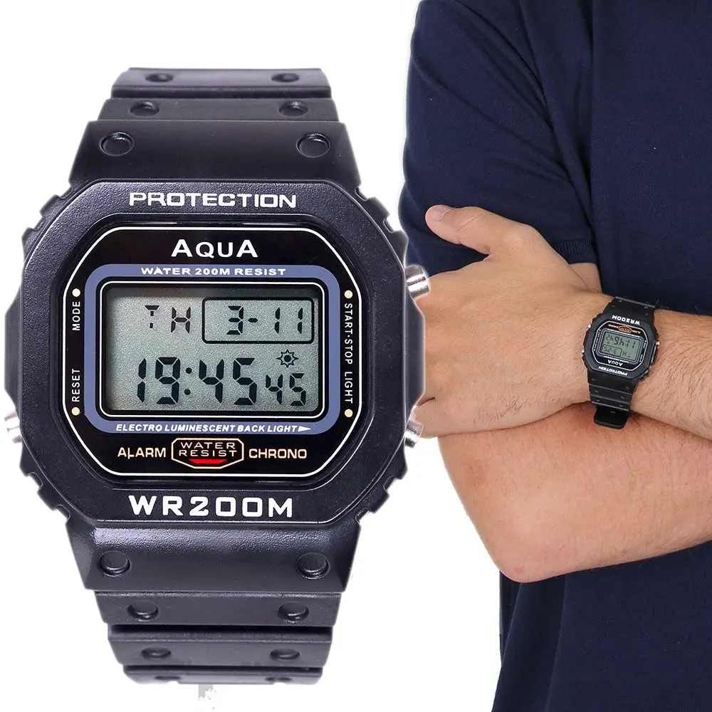 Relógio digital militar masculino clássico à prova d'água em Oferta na Shopee