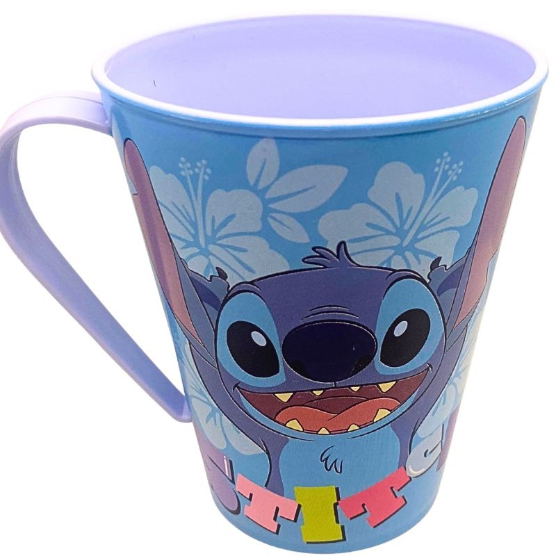 Stitch Caneca Plástica Disney Licenciada Infantil 360ml
