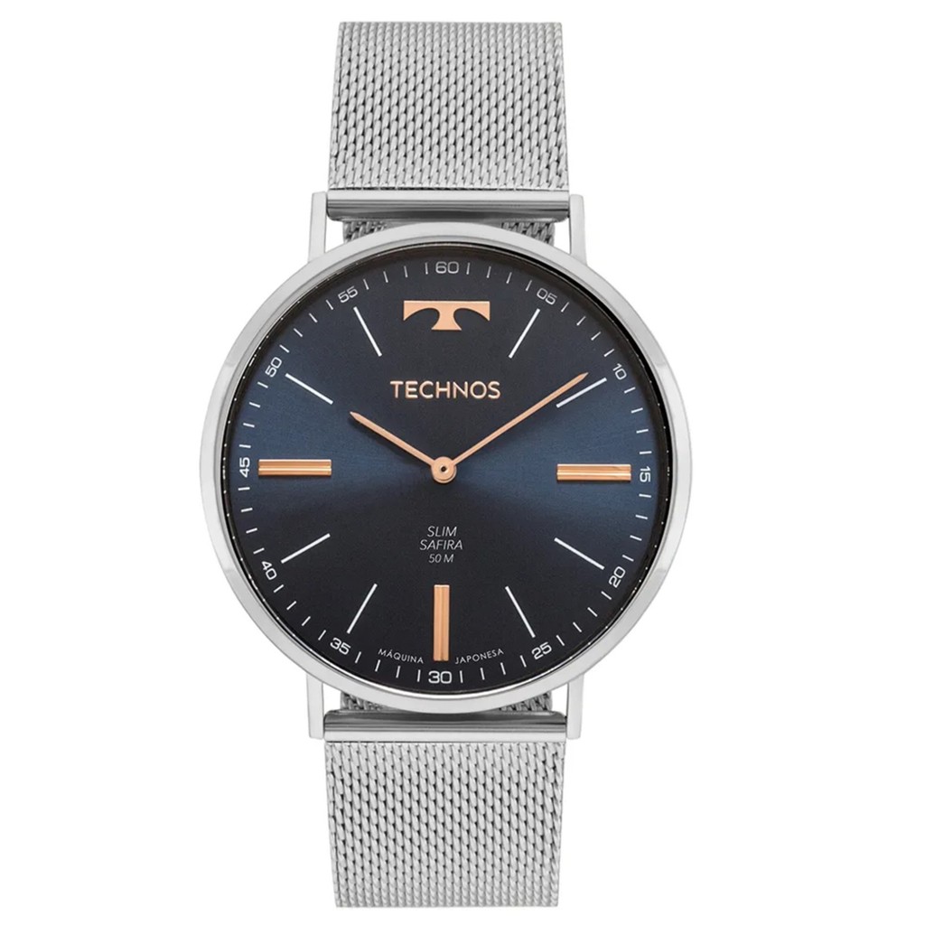 Relógio Technos Slim 2025LUE/1A Prata Masculino