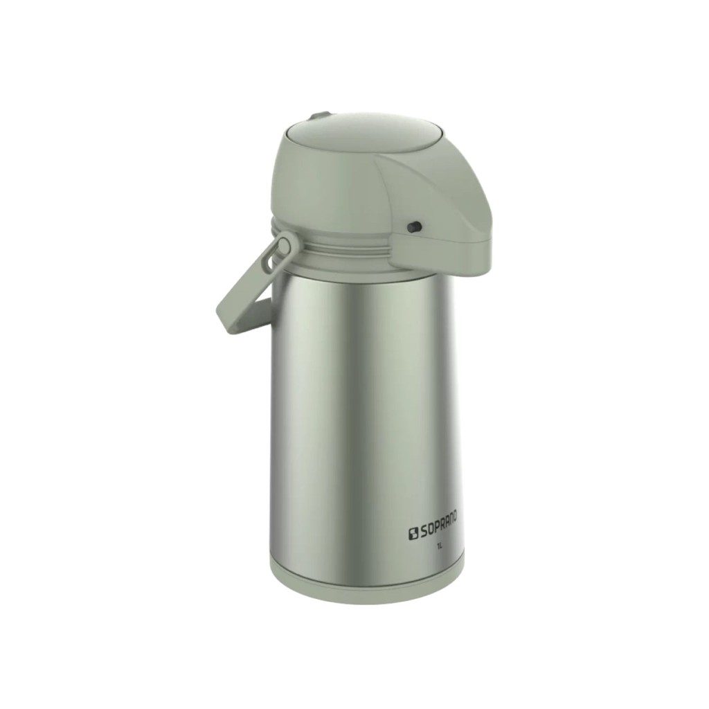 Garrafa Térmica 1L Soprano Single Design Moderna Ampola De Vidro Vedação Segura