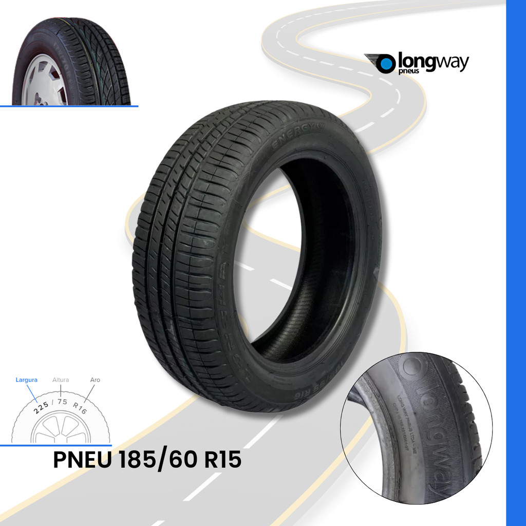 Pneu 185/60R15 Palio Celta Gol Fox Clio Sandero Logan