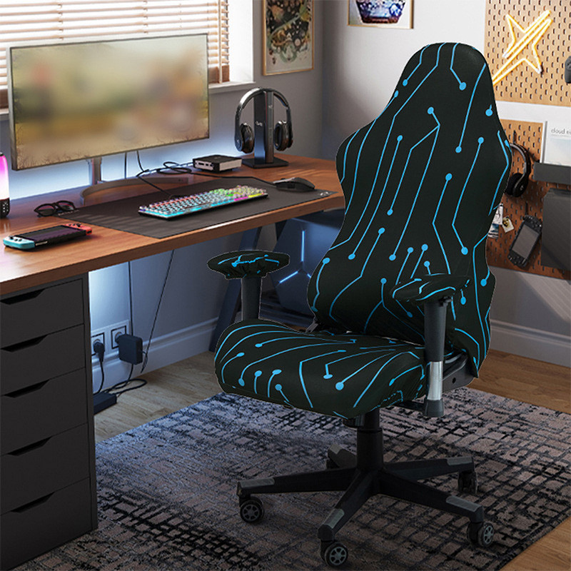 Imagem Capa De Cadeira Gamer Ciberpunk Tamanho Ajustável Universal