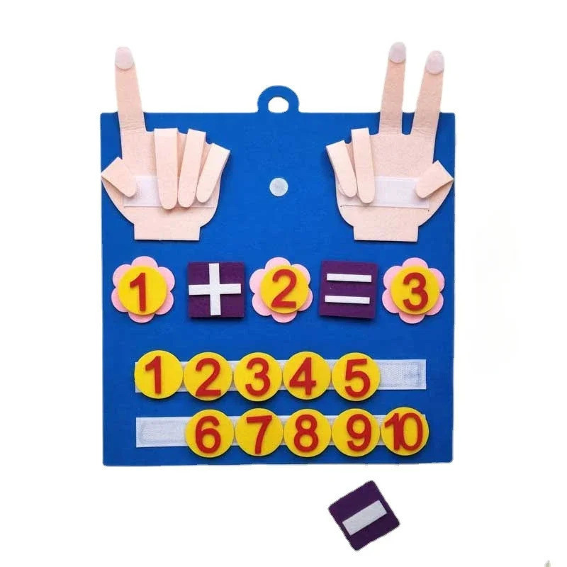 Homens Tesoli número de dedo das crianças brinquedos de feltro brinquedos de matemática crianças contando uso de aprendi