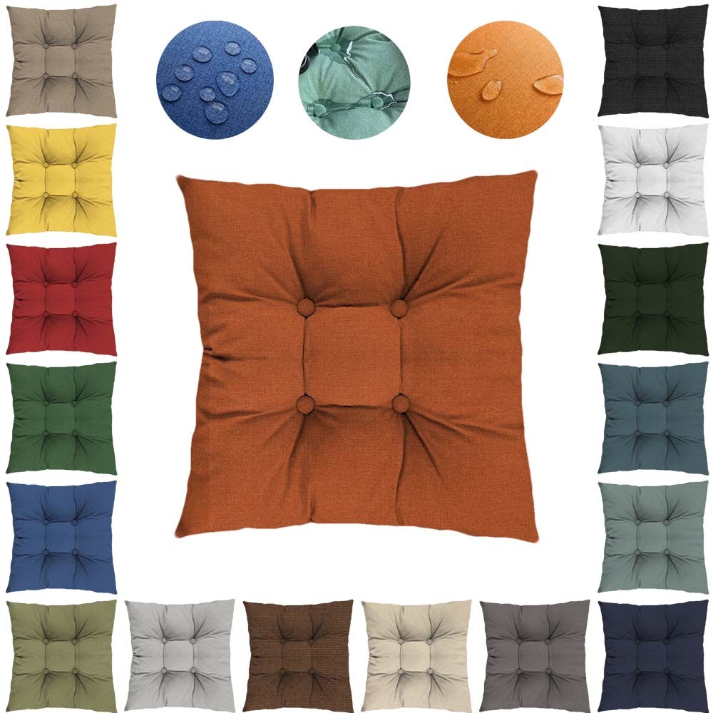 Almofada Assento 50x50 Impermeável AcquaBlock Futton Futon Área Externa Cadeira Junco Vime Resistente Sol e Chuva Amarra