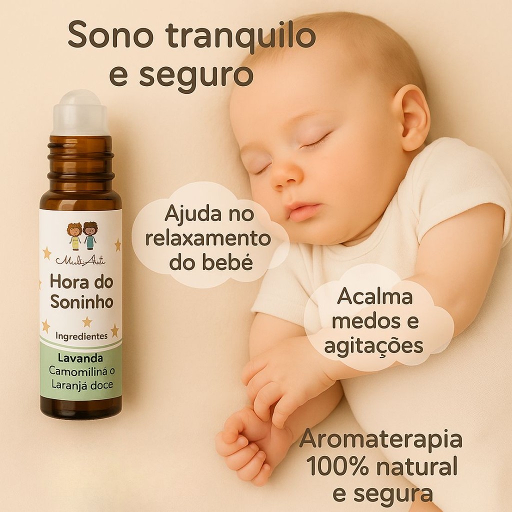 Óleo Essencial Infantis Hora do Soninho Sono Acalma Bebê Natural