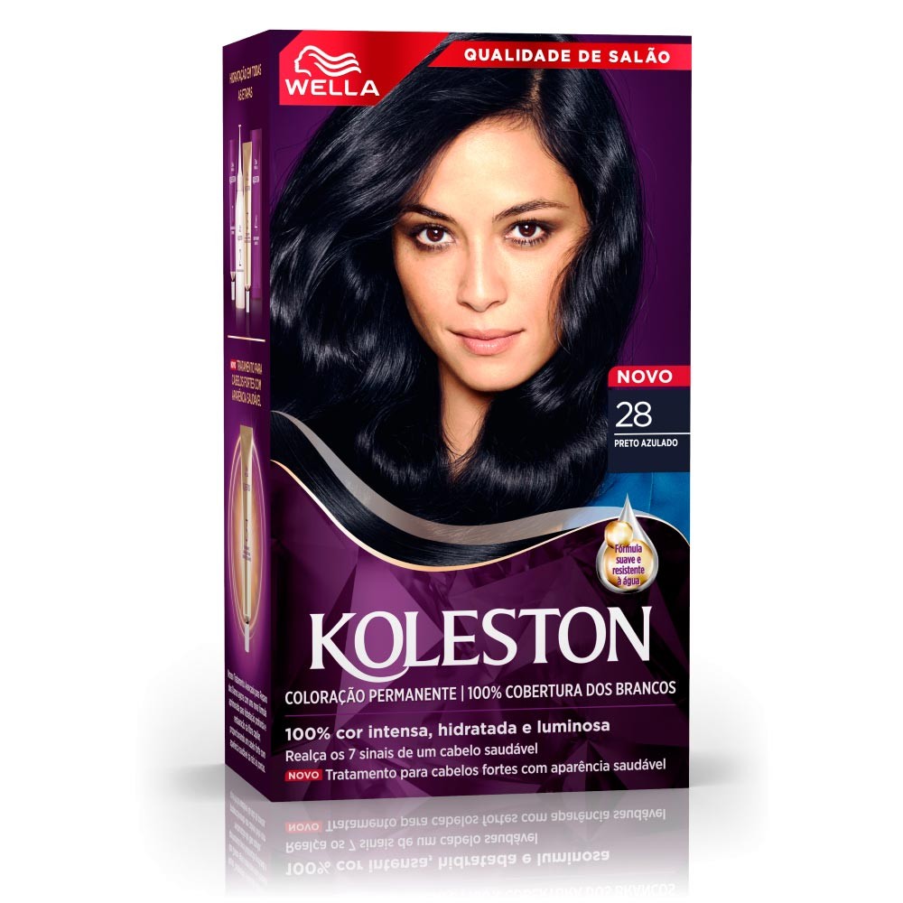 Tinta de Cabelo Koleston Preto Azulado 28 - Beauty