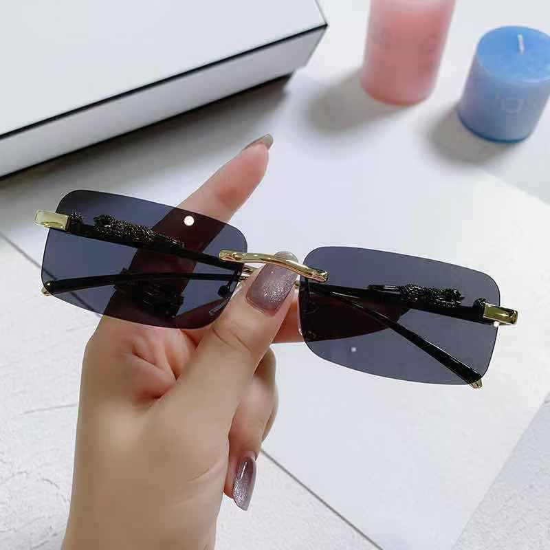 Óculos de Sol Sem Armação Metal Unissex Feminino e Masculino Lentes Polarizada Envio imediato Tigre