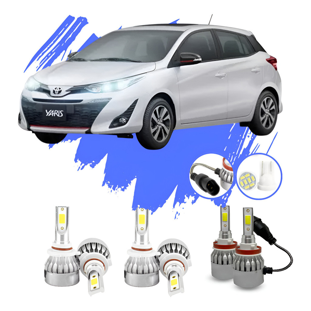 Lâmpada Led Yaris Toyota 2018 A 2022 Kit V10 - Efeito Xênon em Oferta na Shopee