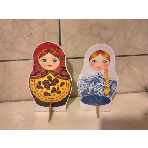 Matrioska Kit De Decoração De Festa 10 Mini Displays Mdf